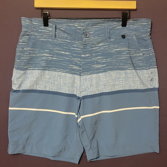 Blue Striped V46 Performancr Men's Golf  Shorts. Size 36 - Picture 1 of 3